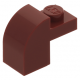 LEGO kocka 1x2×1/3 ívelt, sötétpiros (6091)